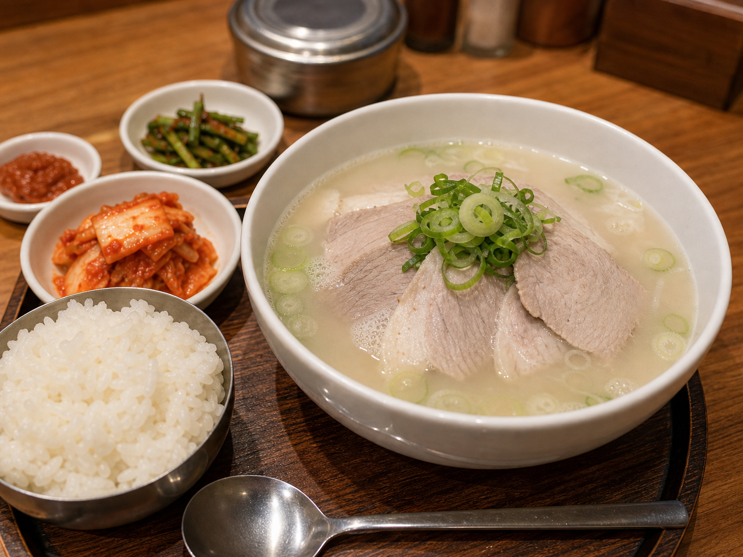 新大久保で韓国料理を楽しむ豚の澄んだスープのイメージ